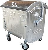 Евроконтейнер контейнер оцинкованный для ТБО 1.1М3 1100 литров